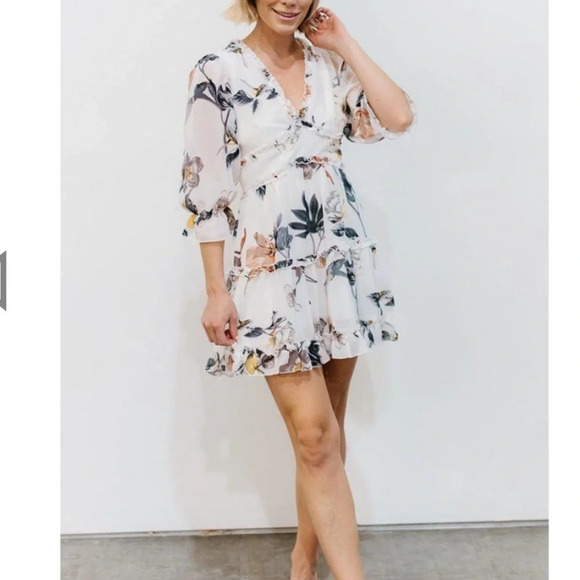 Style Rack Ruffle Mini Dress Floral size small - Picture 8 of 14